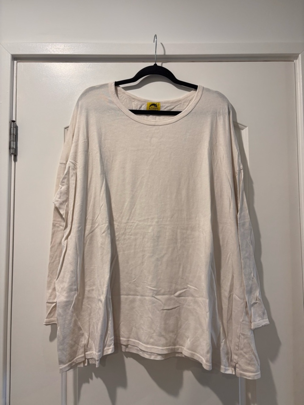 Relaxed Long Sleeve Tee in Off-White